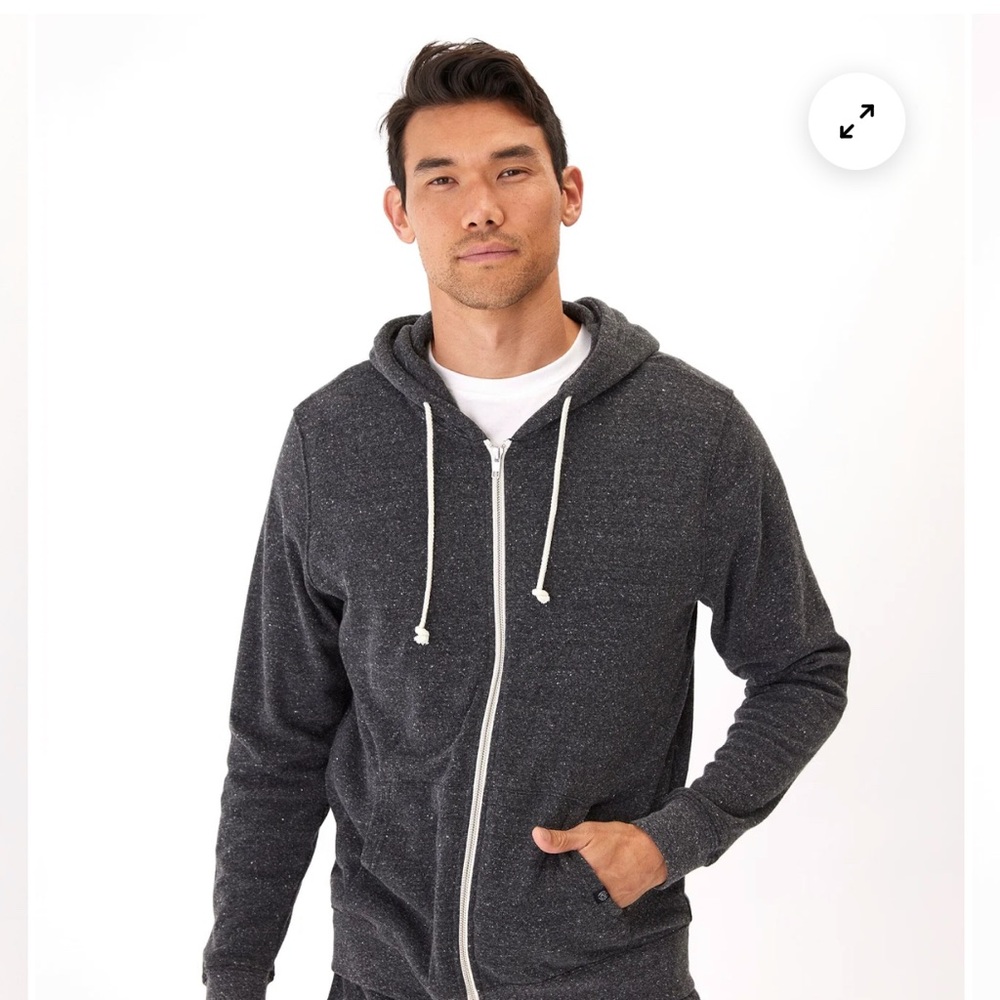 NWT - Threads 4 Thought Charcoal Zip-Up Hoodie, XL